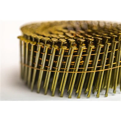 Coil Nail Yellow Coated Smooth Shank